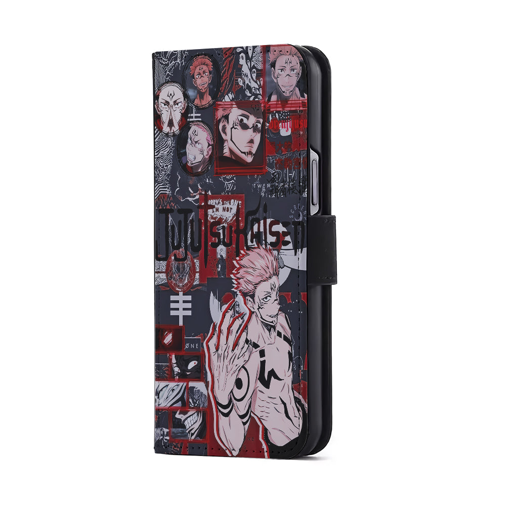 Sukuna Jujutsu Kaisen Aesthetic Flip Wallet Phone Case