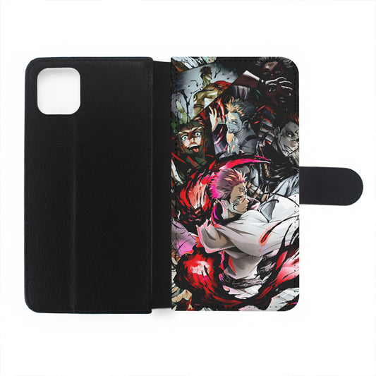 Sukuna Jujutsu Kaisen Cool Art Flip Wallet Phone Case