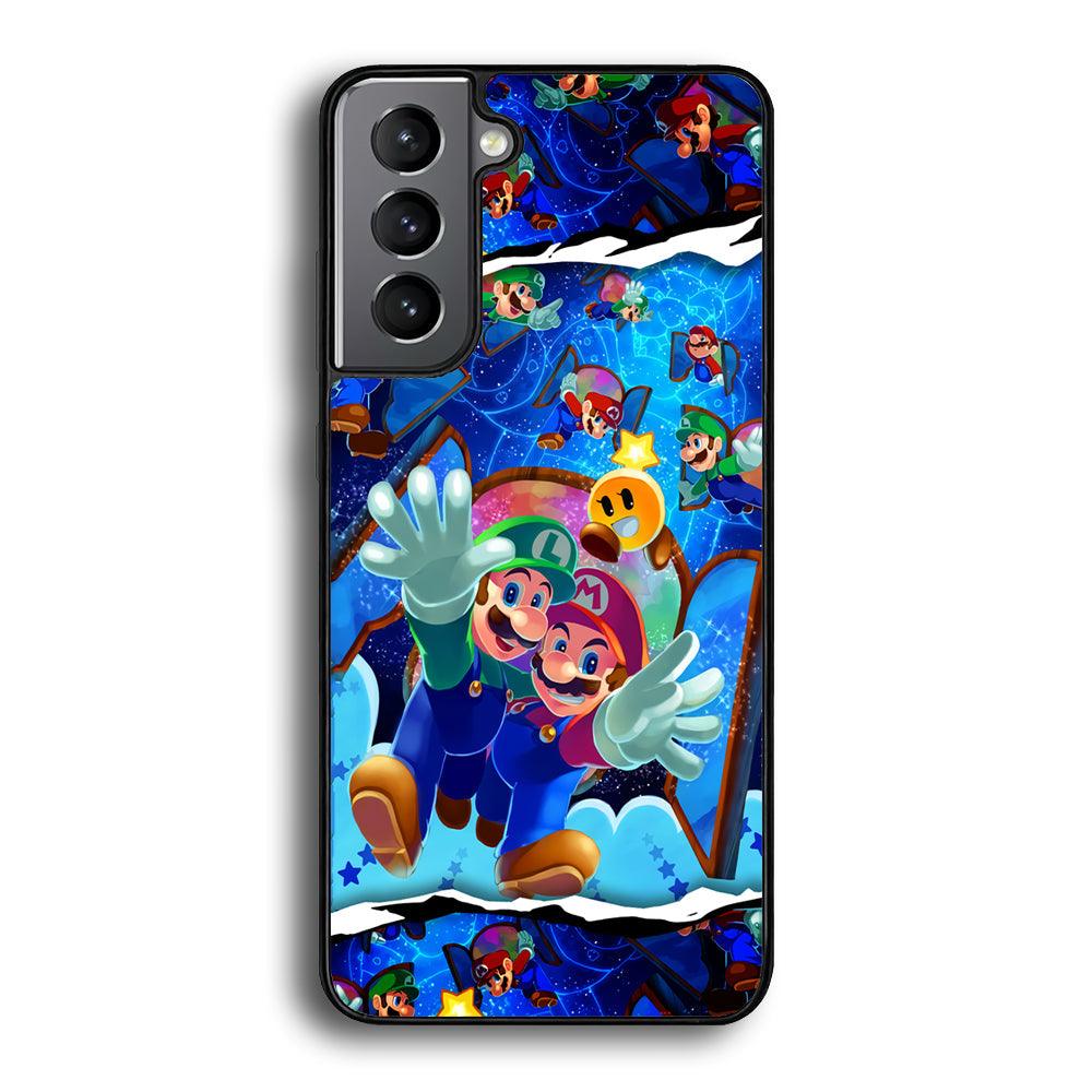 Super Mario Door to Victory Samsung Galaxy S22 Case-Rubber Black (2D Case)-Oxvistore