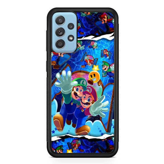 Super Mario Door to Victory Samsung Galaxy A72 Case-Rubber Black (2D Case)-Oxvistore