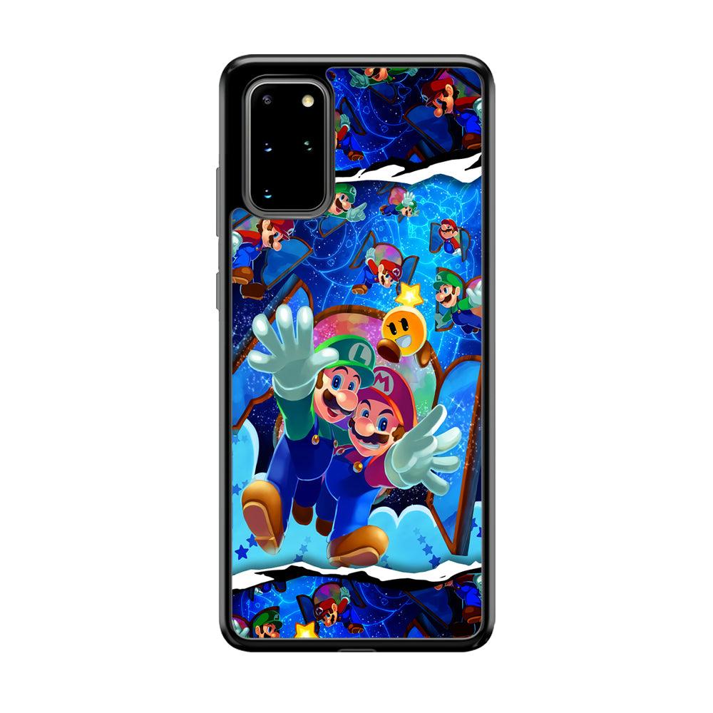 Super Mario Door to Victory Samsung Galaxy S20 Plus Case-Rubber Black (2D Case)-Oxvistore