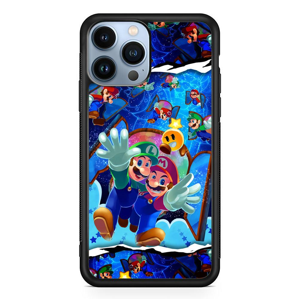 Super Mario Door to Victory iPhone 14 Pro Case-Rubber Black (2D Case)-Oxvistore