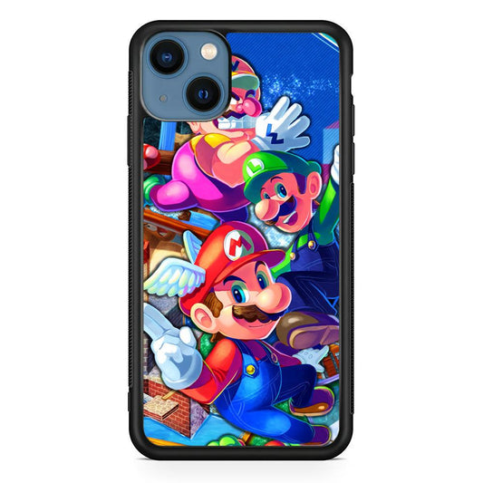 Super Mario Flying Challenge iPhone 13 Case-Rubber Black (2D Case)-Oxvistore