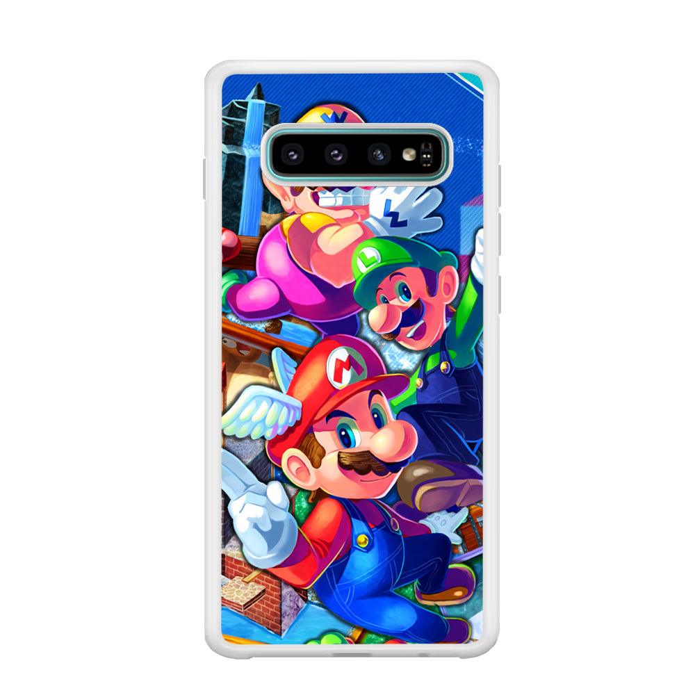 Super Mario Flying Challenge Samsung Galaxy S10 Case-Oxvistore