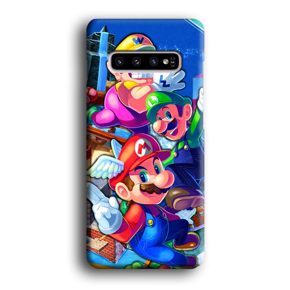 Super Mario Flying Challenge Samsung Galaxy S10 Case-Oxvistore