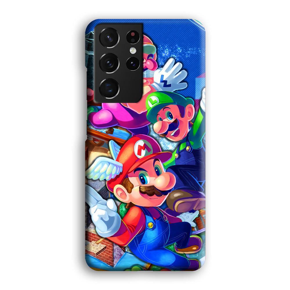 Super Mario Flying Challenge Samsung Galaxy S21 Ultra Case-Oxvistore