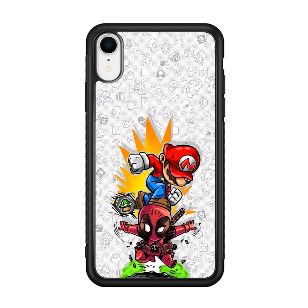 Super Mario Jerk The Problem iPhone XR Case-Rubber Black (2D Case)-Oxvistore