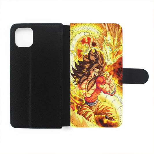 Super Saiyan 4 Goku Dragon Flip Wallet Phone Case