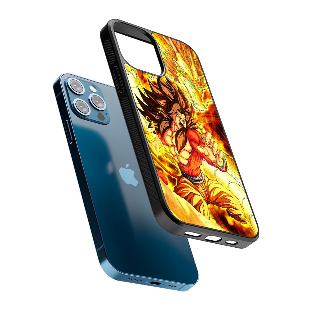 Super Saiyan 4 Goku Dragon 2D Rubber Phone Case