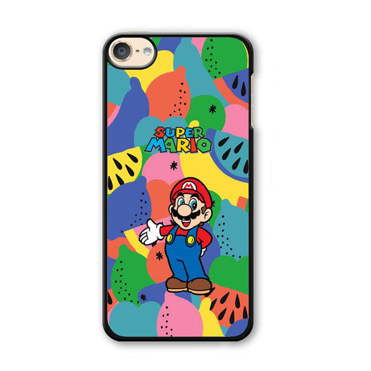 Super Mario Fruits Party iPod Touch 6 Case-Plastic Black (2D Case)-Oxvistore