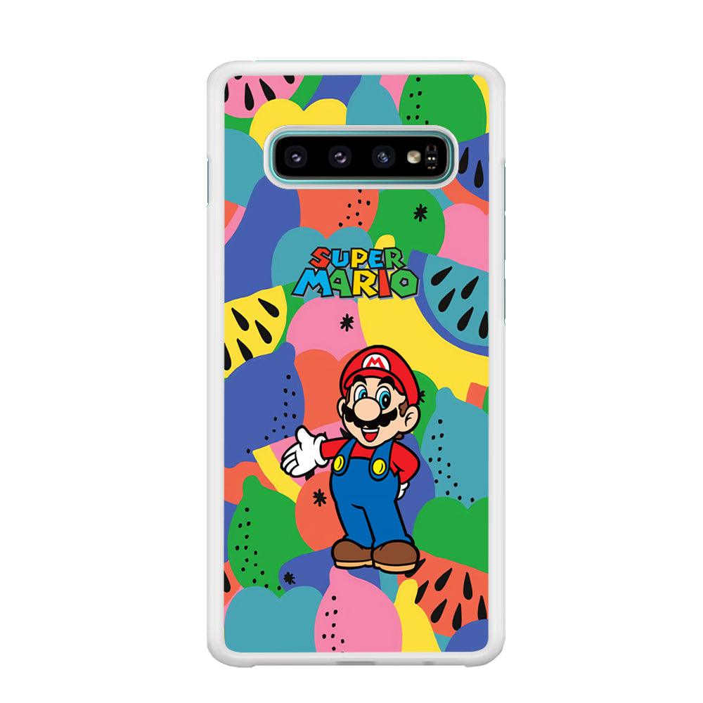 Super Mario Fruits Party Samsung Galaxy S10 Case-Oxvistore