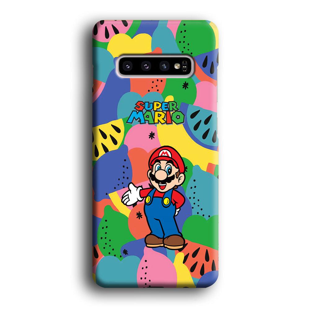 Super Mario Fruits Party Samsung Galaxy S10 Case-Oxvistore