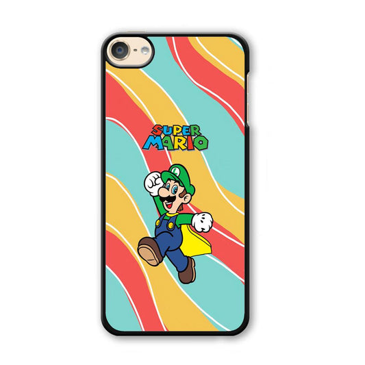 Super Mario Luigi Step and Fly iPod Touch 6 Case-Plastic Black (2D Case)-Oxvistore
