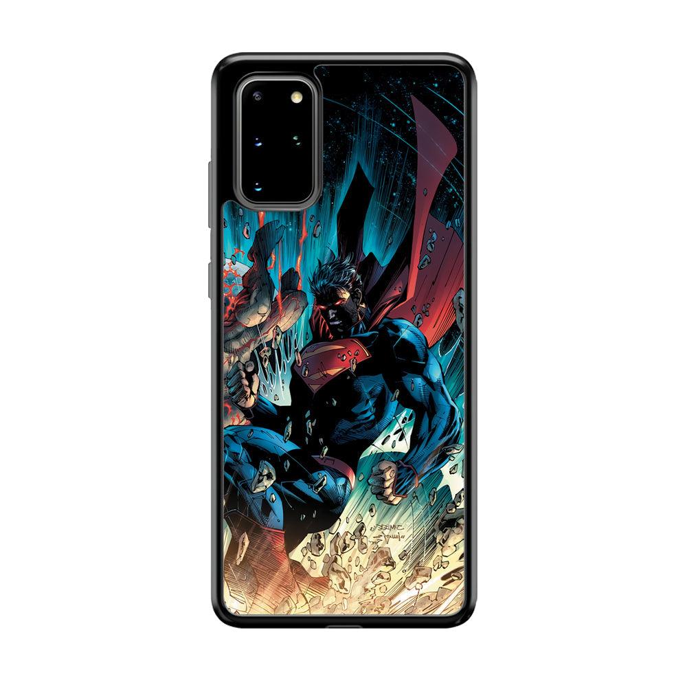 Superman Kick The Enemy Samsung Galaxy S20 Plus Case-Rubber Black (2D Case)-Oxvistore