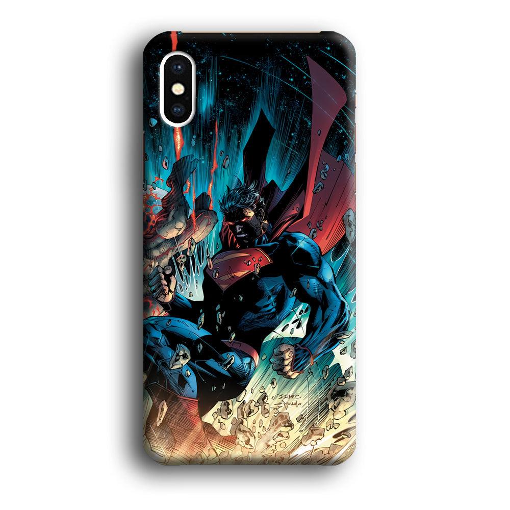 Superman Kick The Enemy iPhone XS Case-Oxvistore