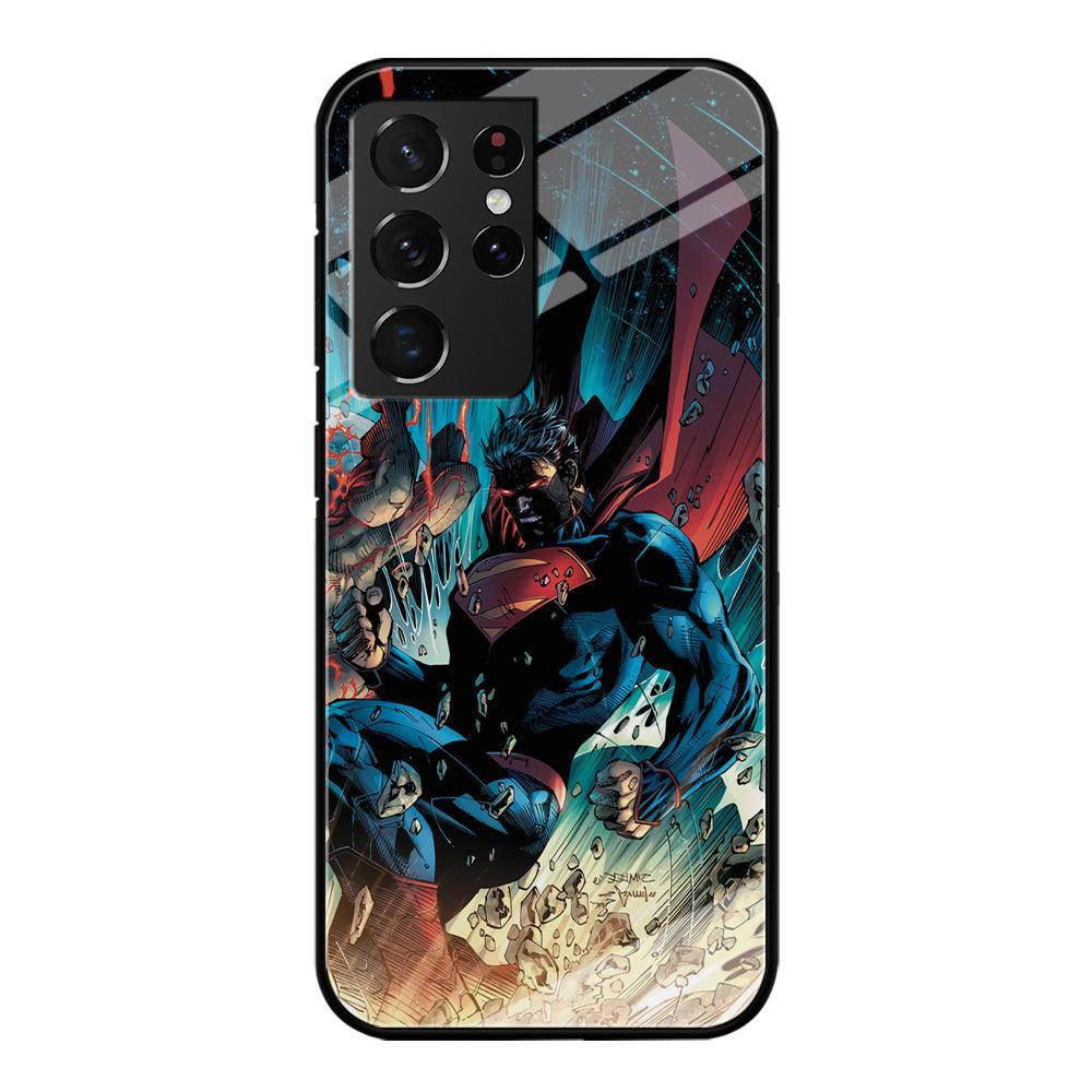 Superman Kick The Enemy Samsung Galaxy S21 Ultra Case-Oxvistore