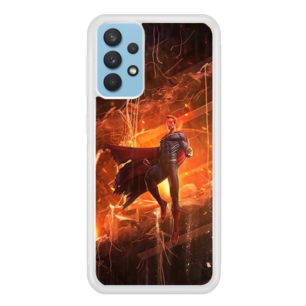 Superman Rise of Flaming Eye Samsung Galaxy A32 Case-Oxvistore