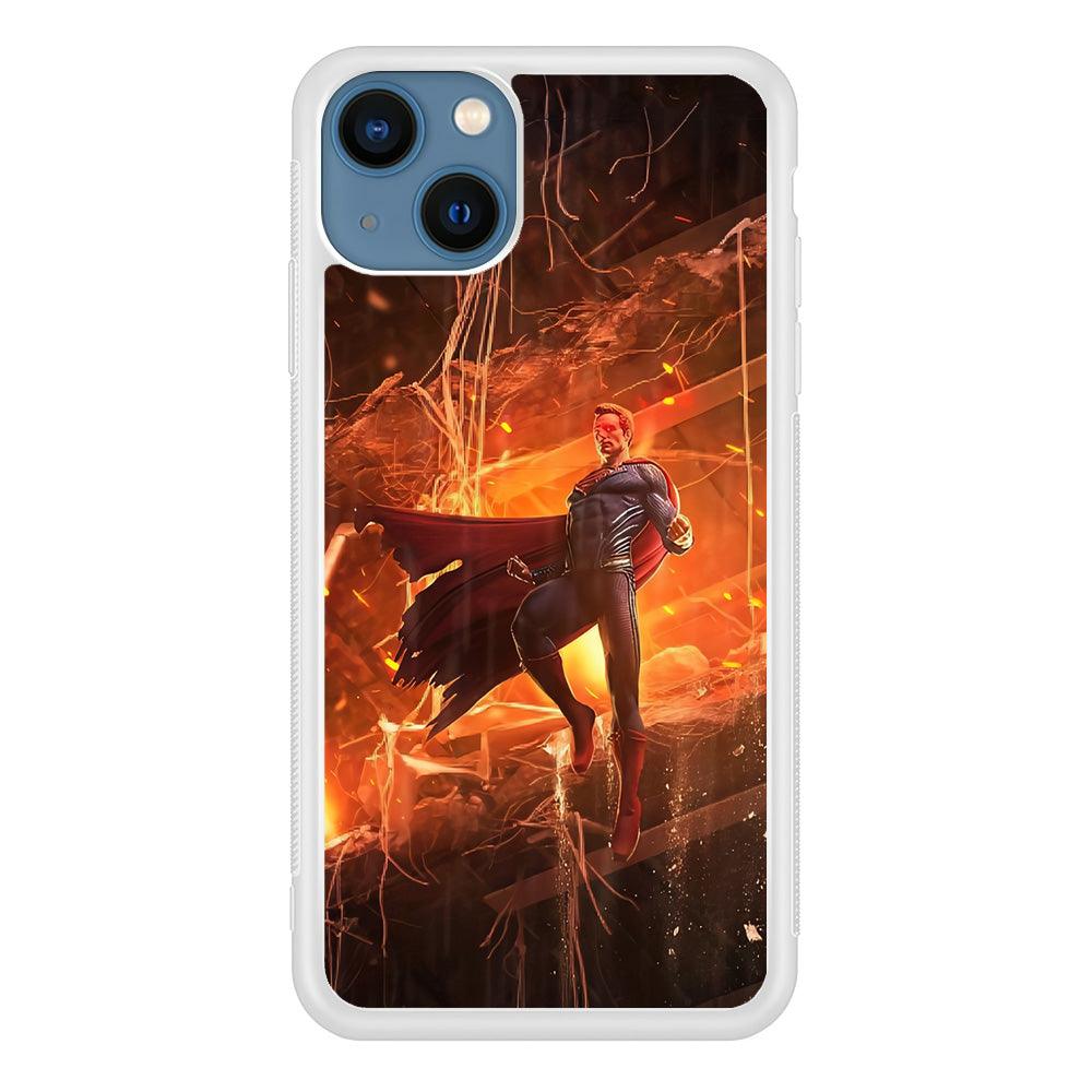 Superman Rise of Flaming Eye iPhone 14 Case-Oxvistore