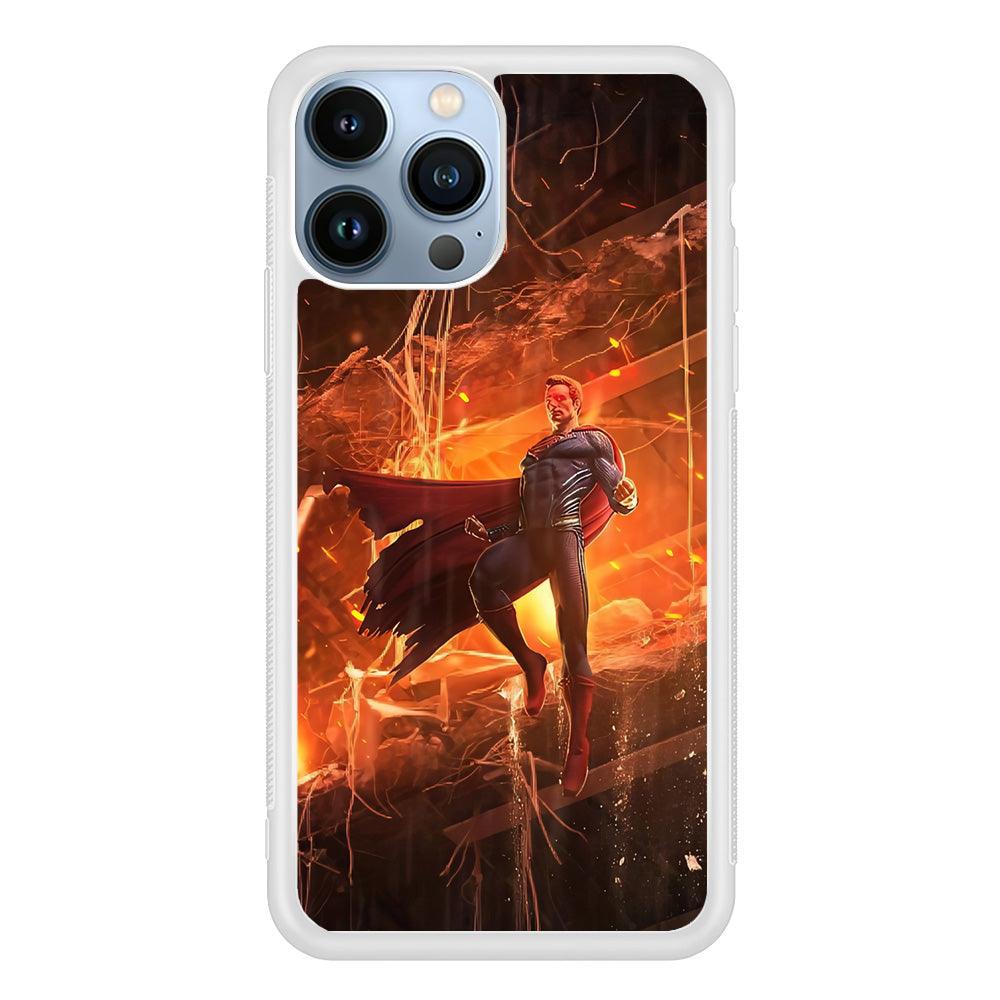 Superman Rise of Flaming Eye iPhone 15 Pro Case-Oxvistore