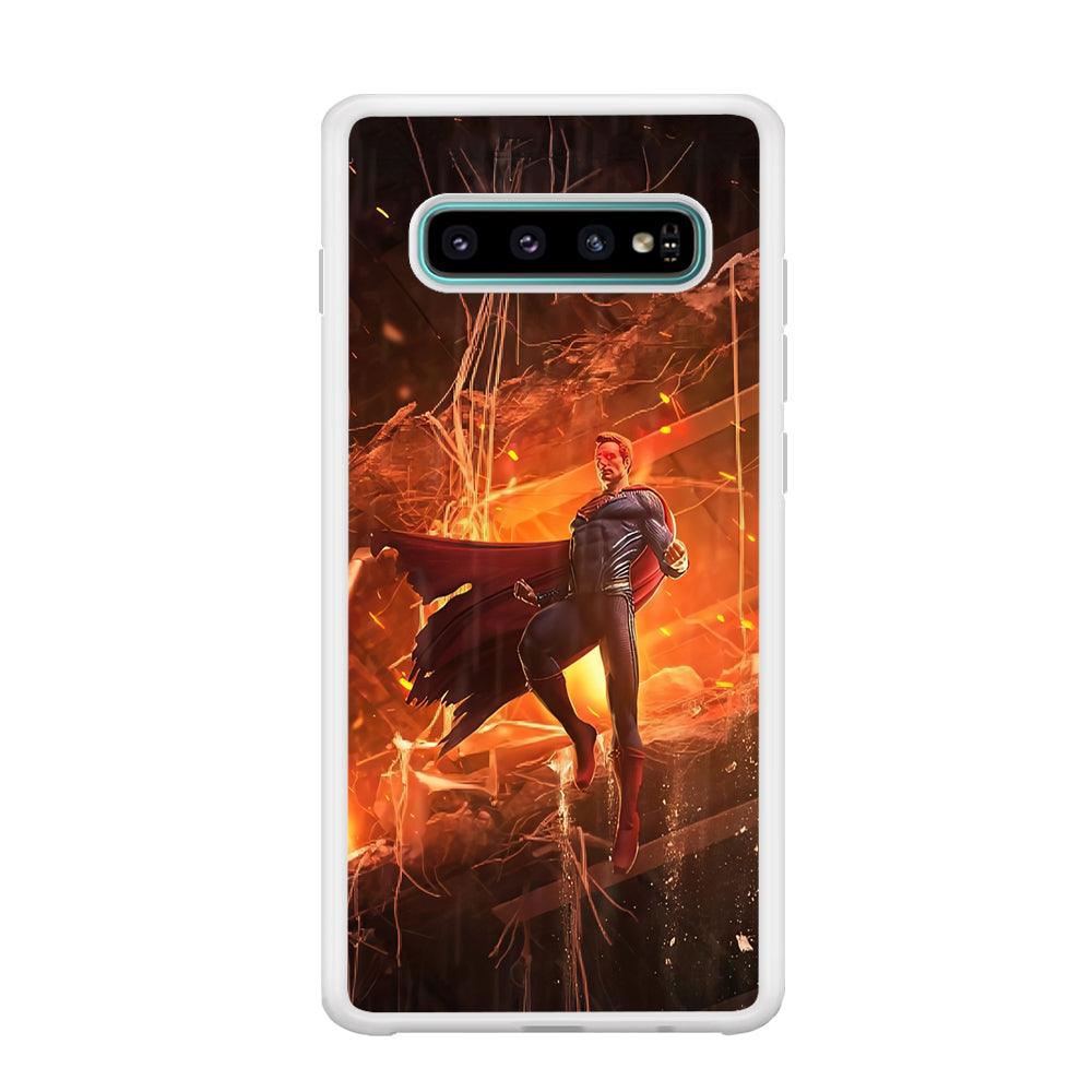 Superman Rise of Flaming Eye Samsung Galaxy S10 Plus Case-Oxvistore