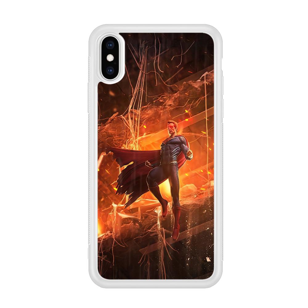 Superman Rise of Flaming Eye iPhone Xs Max Case-Oxvistore