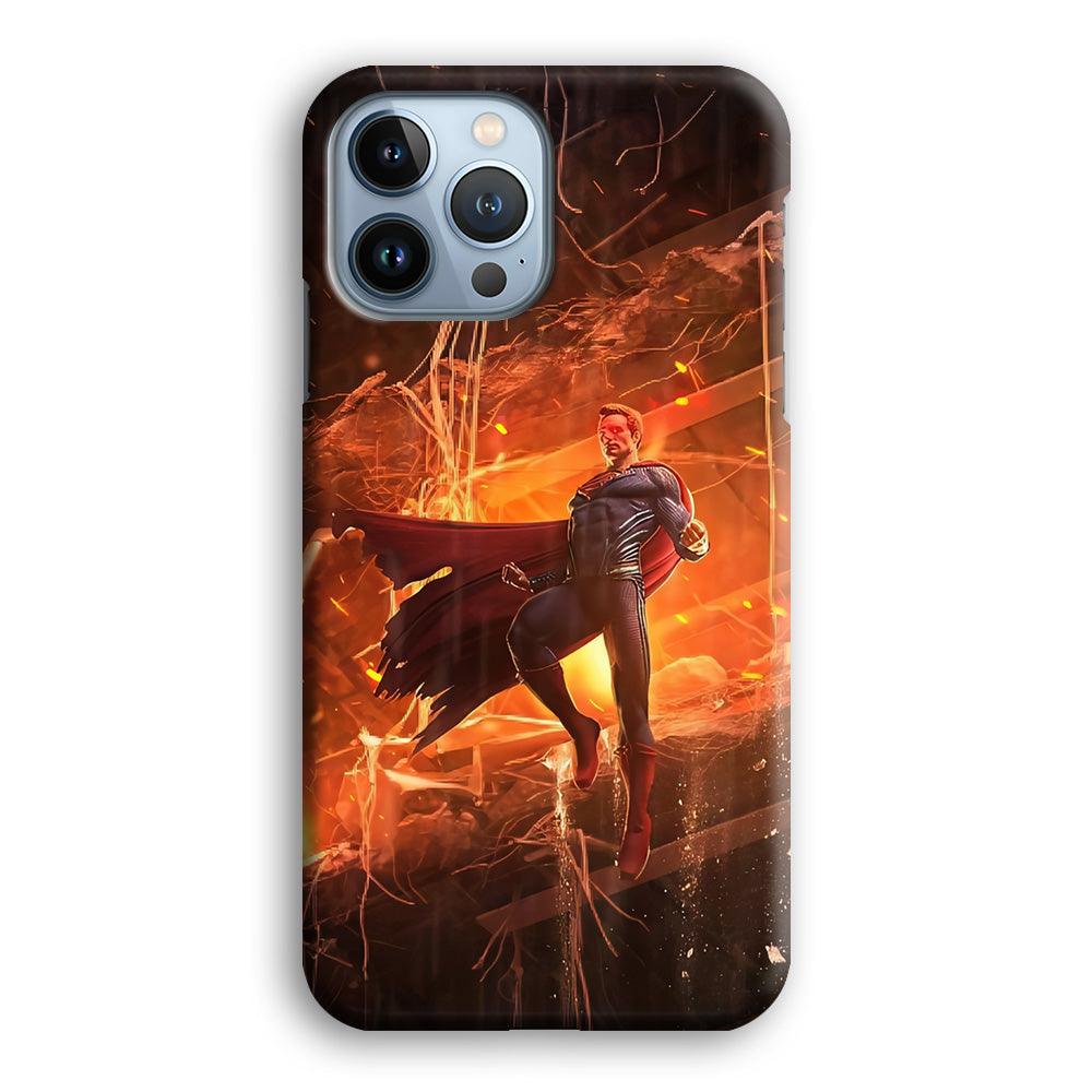 Superman Rise of Flaming Eye iPhone 14 Pro Case-Oxvistore