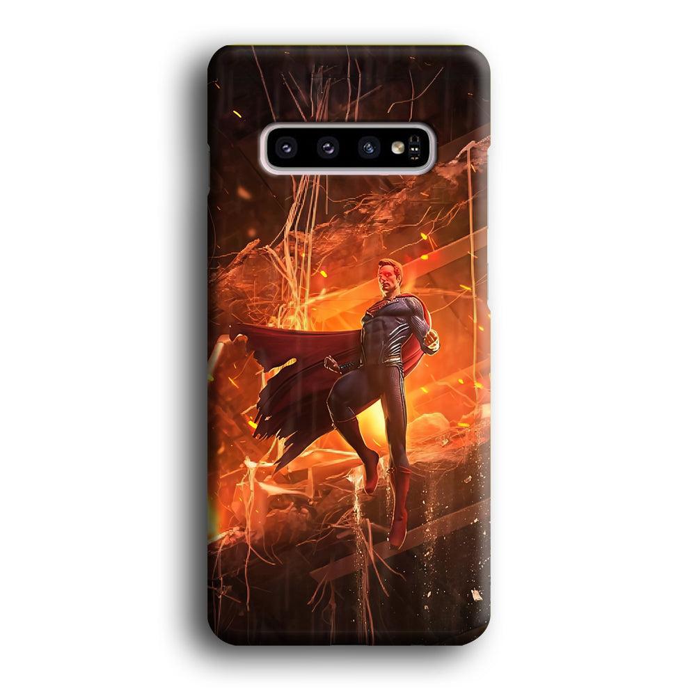 Superman Rise of Flaming Eye Samsung Galaxy S10 Plus Case-Oxvistore