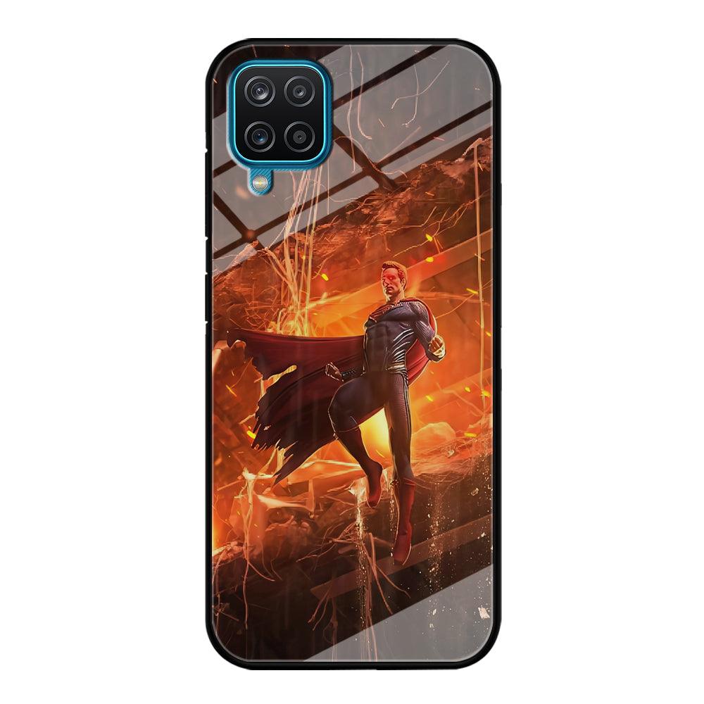 Superman Rise of Flaming Eye Samsung Galaxy A12 Case-Oxvistore