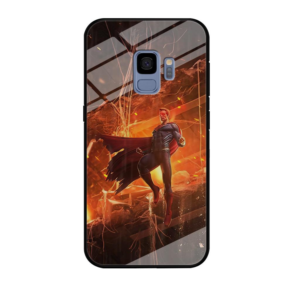 Superman Rise of Flaming Eye Samsung Galaxy S9 Case-Oxvistore