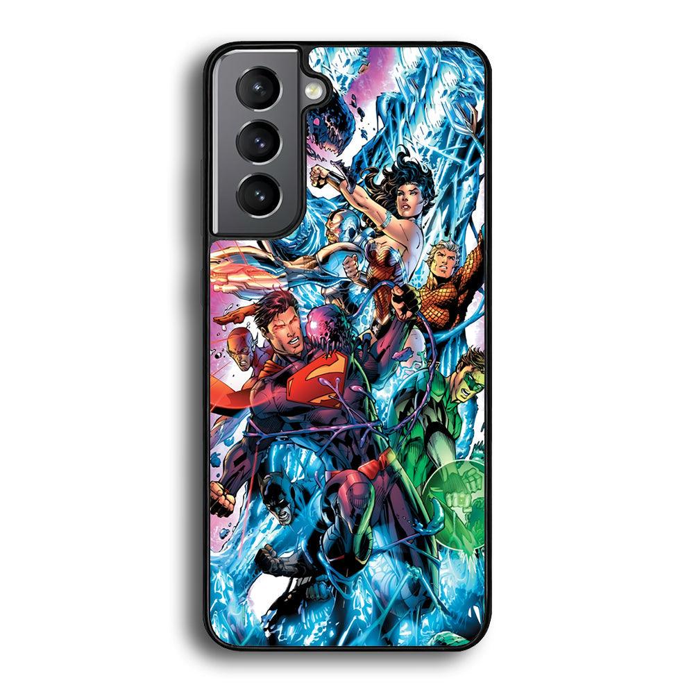 Superman Squad of Justice Samsung Galaxy S24 Plus Case-Rubber Black (2D Case)-Oxvistore