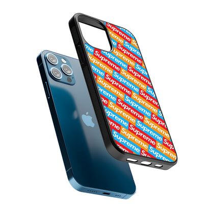 Supreme Colorful 2D Rubber Phone Case-Oxvistore
