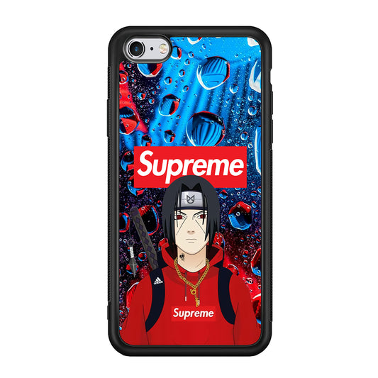 Supreme Itachi Flying Water iPhone 6 | 6s Case-Rubber Black (2D Case)-Oxvistore
