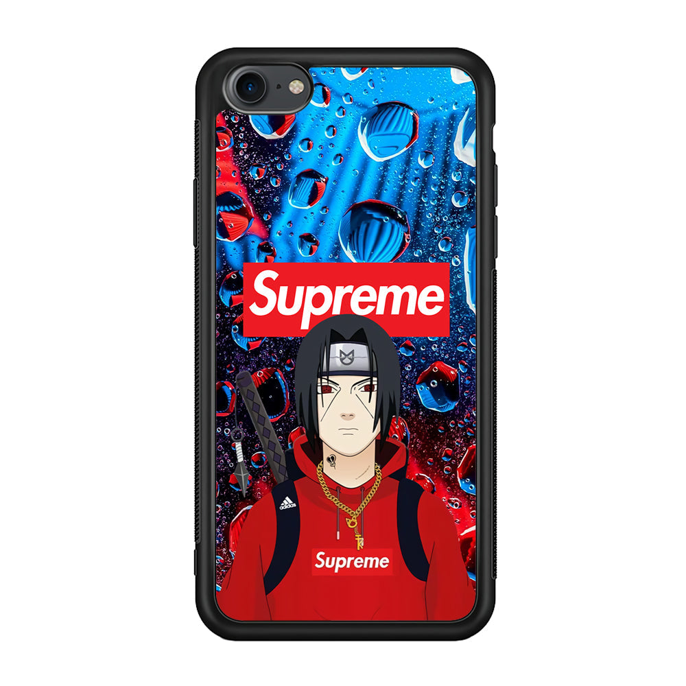 Supreme Itachi Flying Water iPhone 8 Case-Rubber Black (2D Case)-Oxvistore