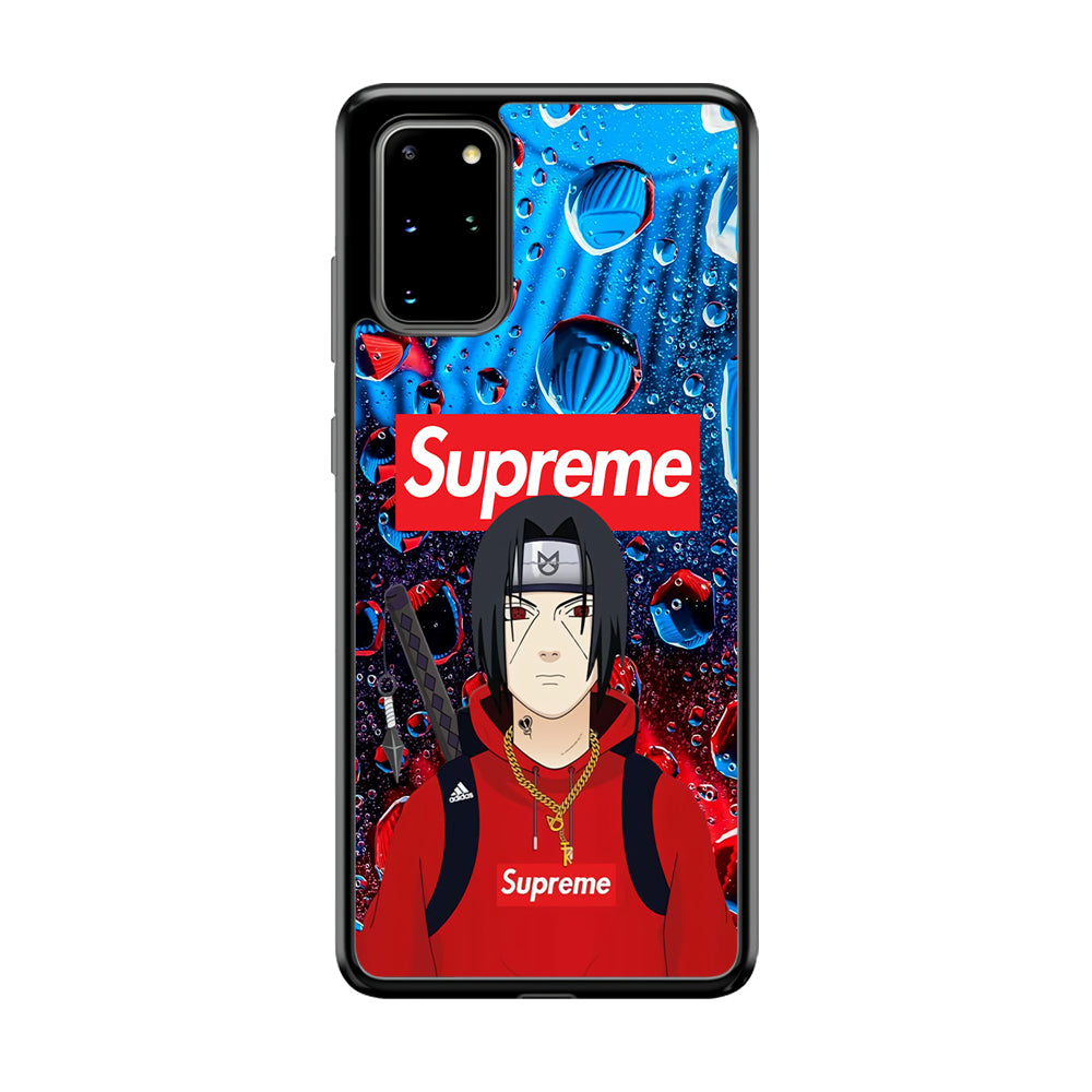 Supreme Itachi Flying Water Samsung Galaxy S20 Plus Case-Rubber Black (2D Case)-Oxvistore