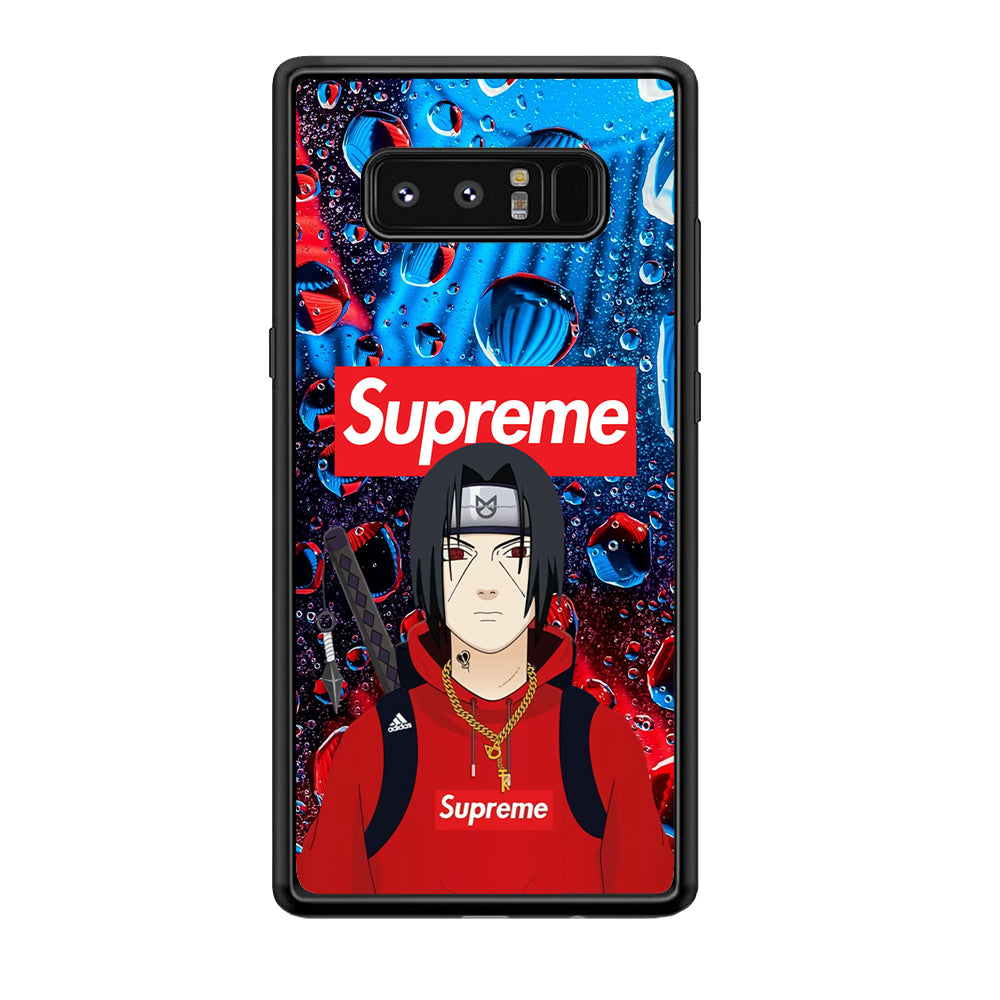 Supreme Itachi Flying Water Samsung Galaxy Note 8 Case-Rubber Black (2D Case)-Oxvistore