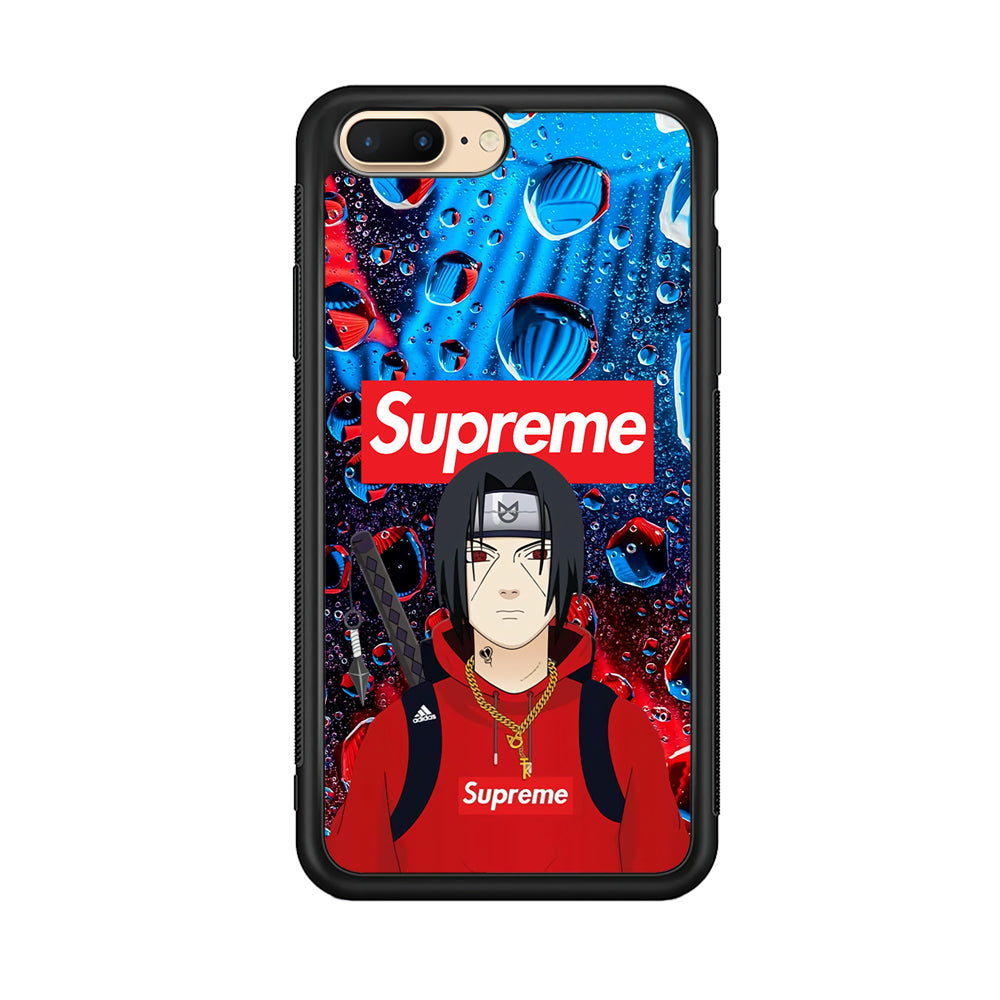 Supreme Itachi Flying Water iPhone 7 Plus Case-Rubber Black (2D Case)-Oxvistore