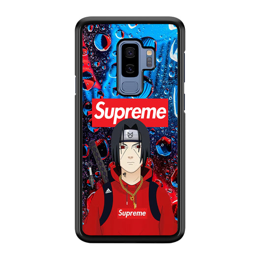 Supreme Itachi Flying Water Samsung Galaxy S9 Plus Case-Rubber Black (2D Case)-Oxvistore