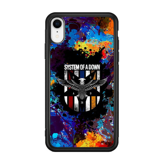 System of a Down Spraying The World iPhone XR Case-Rubber Black (2D Case)-Oxvistore