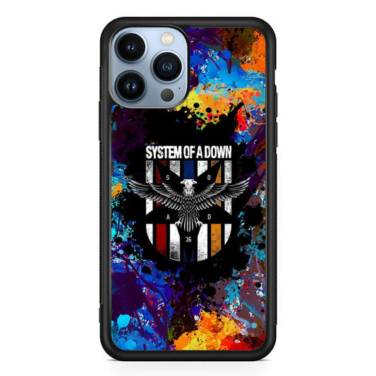 System of a Down Spraying The World iPhone 13 Pro Max Case-Rubber Black (2D Case)-Oxvistore