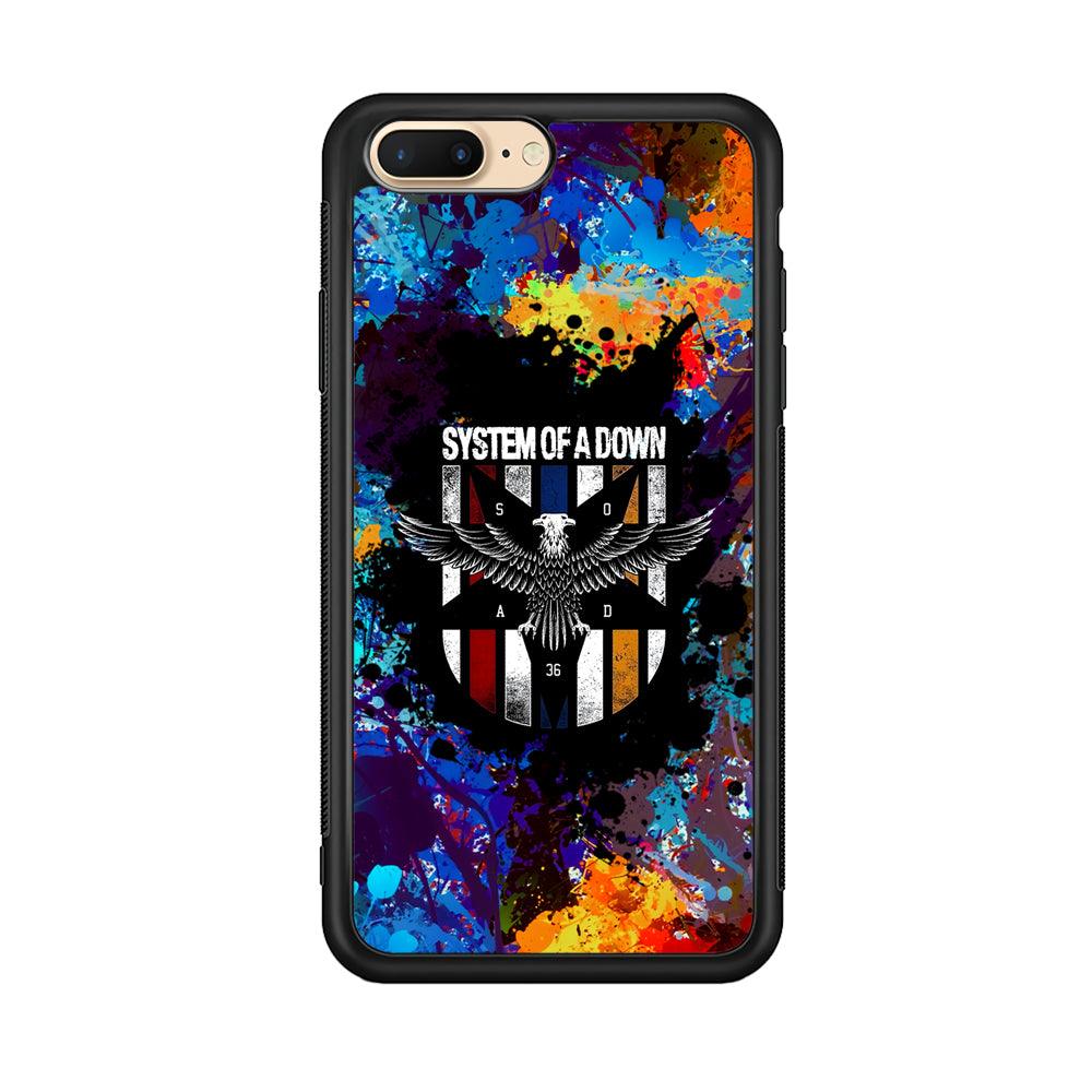 System of a Down Spraying The World iPhone 7 Plus Case-Rubber Black (2D Case)-Oxvistore