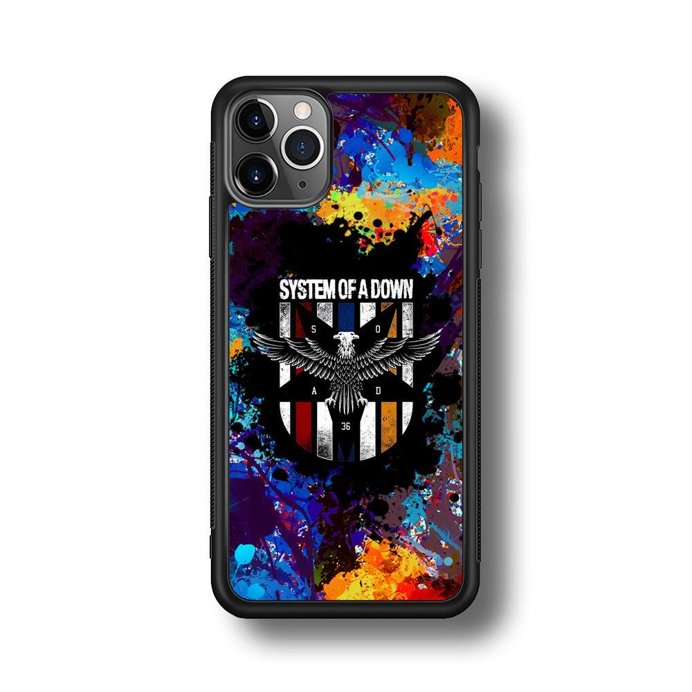System of a Down Spraying The World iPhone 11 Pro Max Case-Rubber Black (2D Case)-Oxvistore