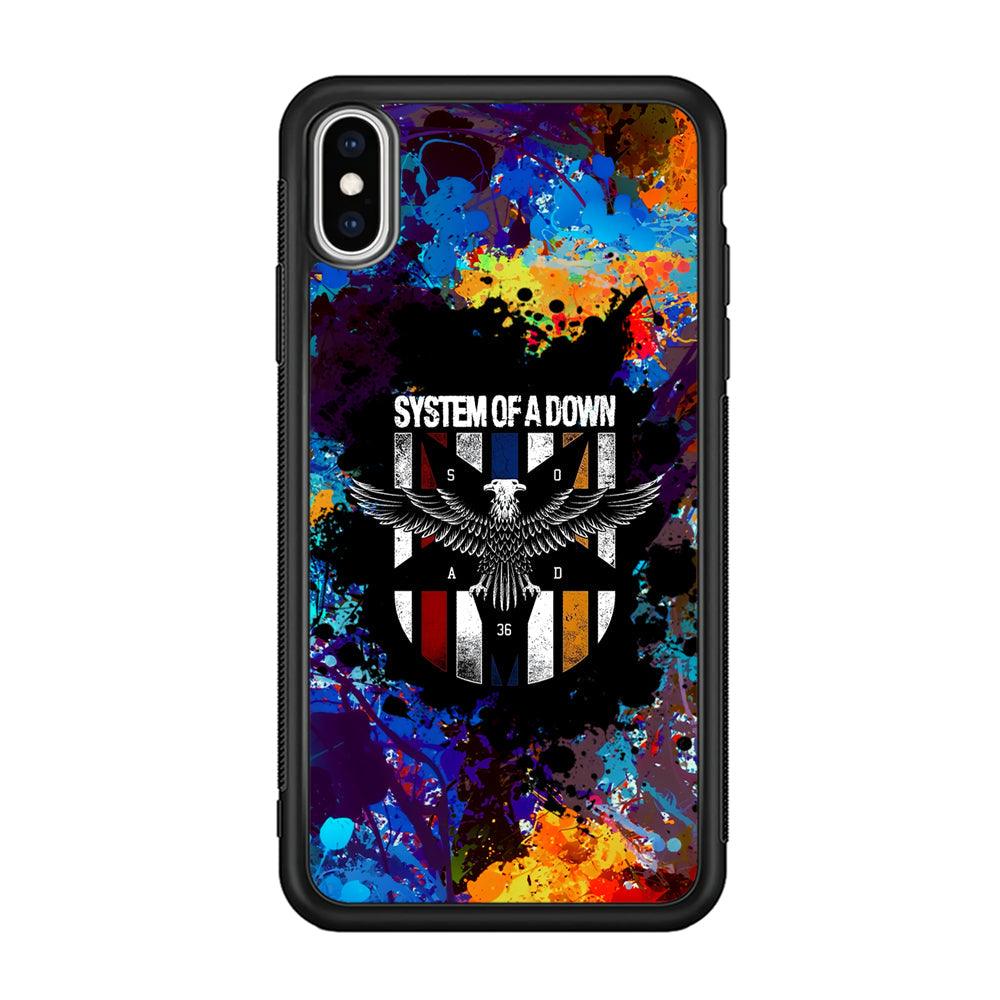 System of a Down Spraying The World iPhone XS Case-Rubber Black (2D Case)-Oxvistore