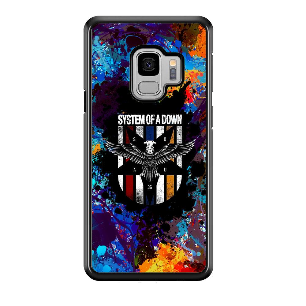 System of a Down Spraying The World Samsung Galaxy S9 Case-Rubber Black (2D Case)-Oxvistore