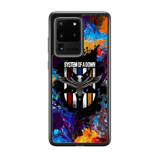 System of a Down Spraying The World Samsung Galaxy S20 Ultra Case-Rubber Black (2D Case)-Oxvistore