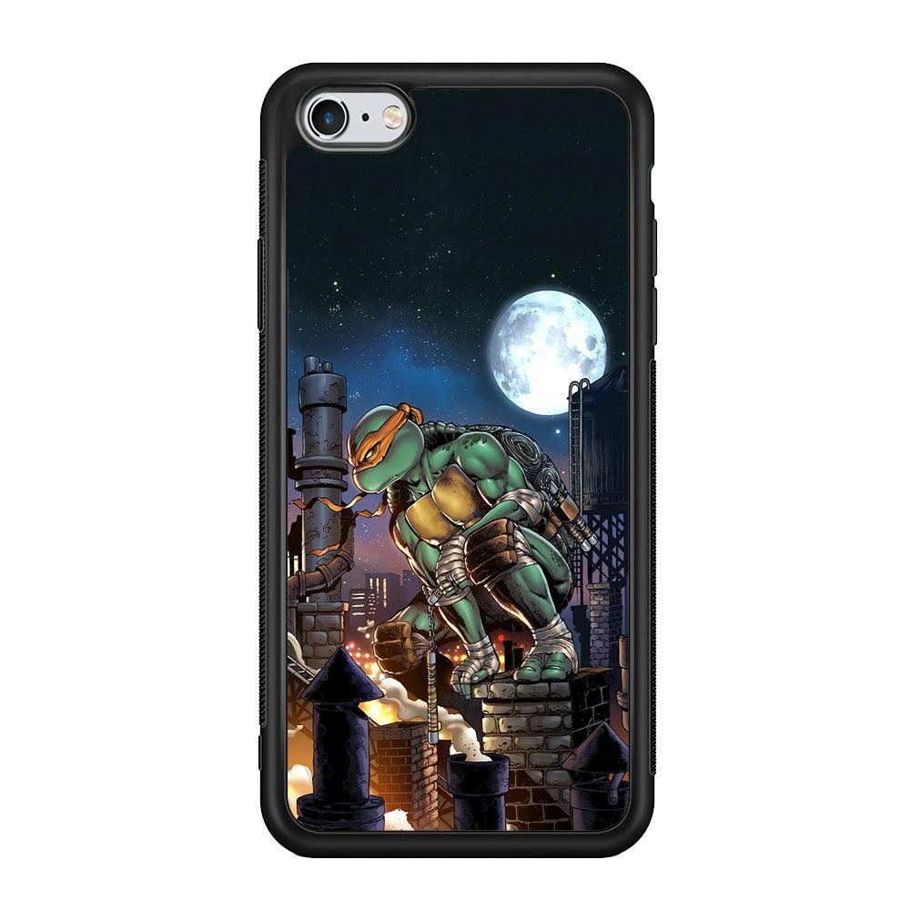 TMNT Michelangelo City Tour iPhone 6 | 6s Case-Rubber Black (2D Case)-Oxvistore