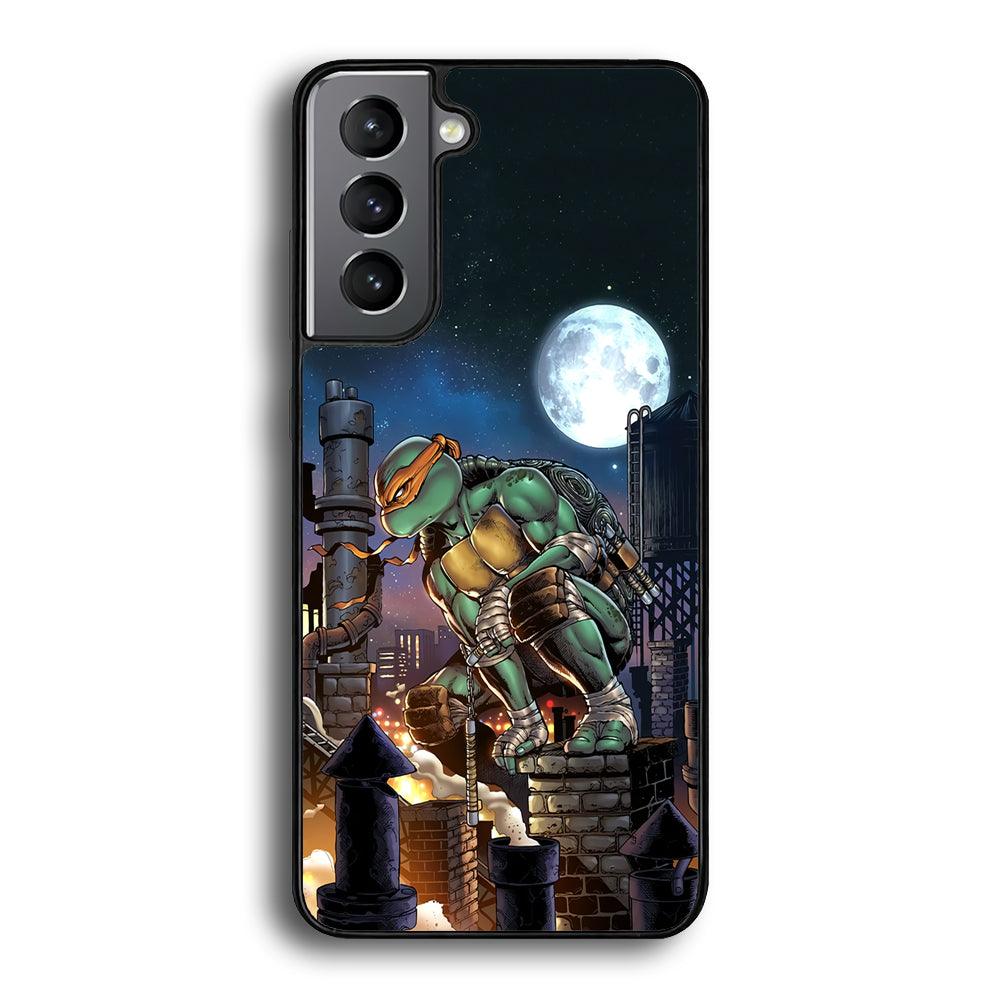 TMNT Michelangelo City Tour Samsung Galaxy S24 Plus Case-Rubber Black (2D Case)-Oxvistore