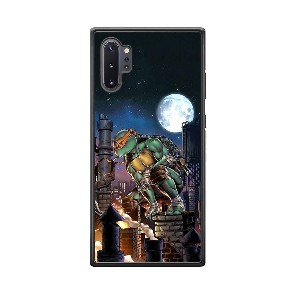 TMNT Michelangelo City Tour Samsung Galaxy Note 10 Plus Case-Rubber Black (2D Case)-Oxvistore