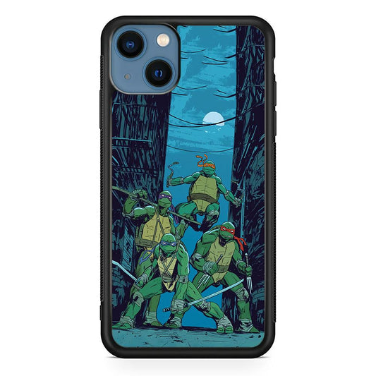 TMNT Squad Under The Moon iPhone 15 Plus Case-Oxvistore