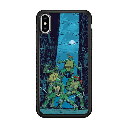 TMNT Squad Under The Moon iPhone XS Case-Oxvistore