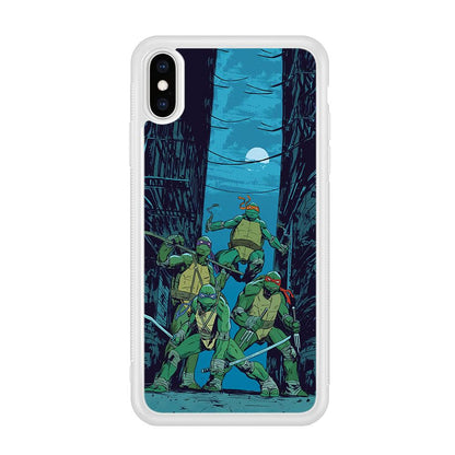 TMNT Squad Under The Moon iPhone XS Case-Oxvistore